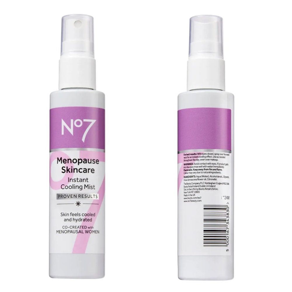 Set of 2 NO7 Menopause Skincare Instant Cooling & Hydrating Mist Spray NEW 3.3oz - Picture 2 of 10